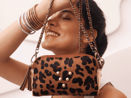 Bolsos Make Me Up Rock Animal Print Café
