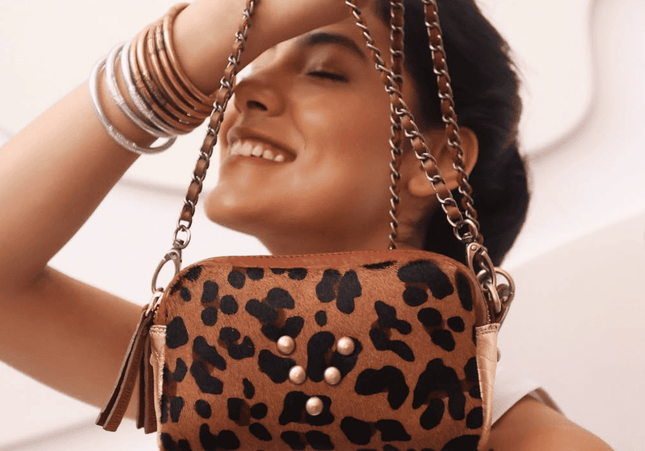 Bolsos Make Me Up Rock Animal Print Café