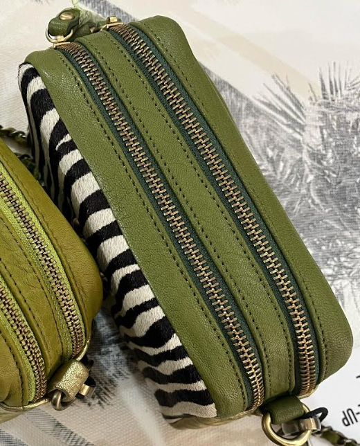 Bolsos Make Me Up Rock Pistacho Claro - Zebra