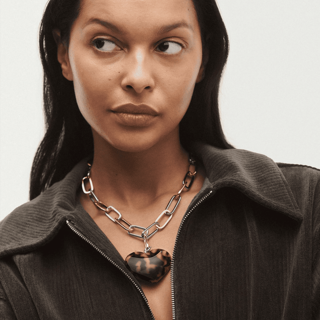 Collar Corazon Tortoise