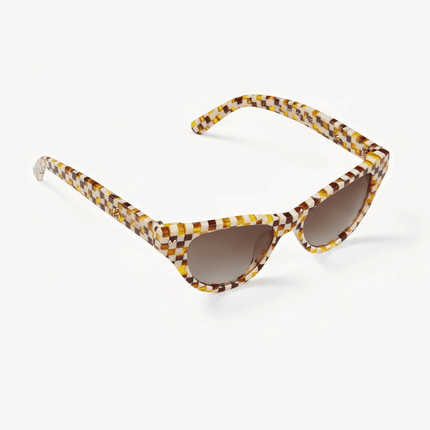 Suzy Cat-Eye Tortoise Checker Sunglasses