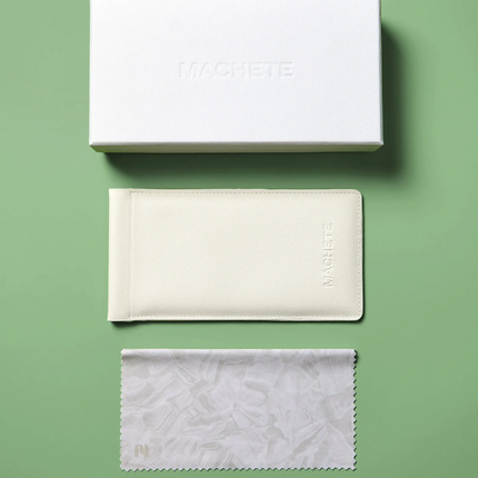 Caja personalizada y estuche blando para almacenamiento, así como paño de microfibra para lentes para su limpieza.