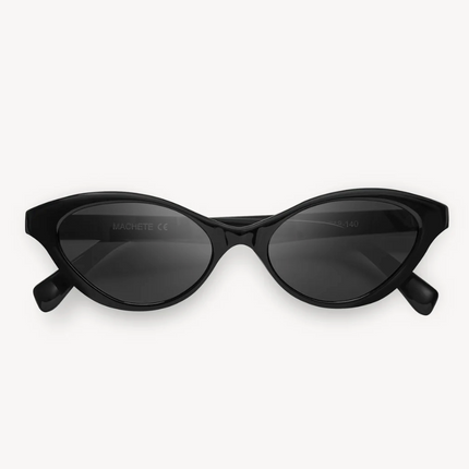 Gafas de sol clásicas estilo ojo de gato, elaboradas artesanalmente con acetato italiano reciclable.