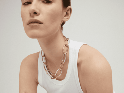 Collar de Malla Ovalada Bicolor