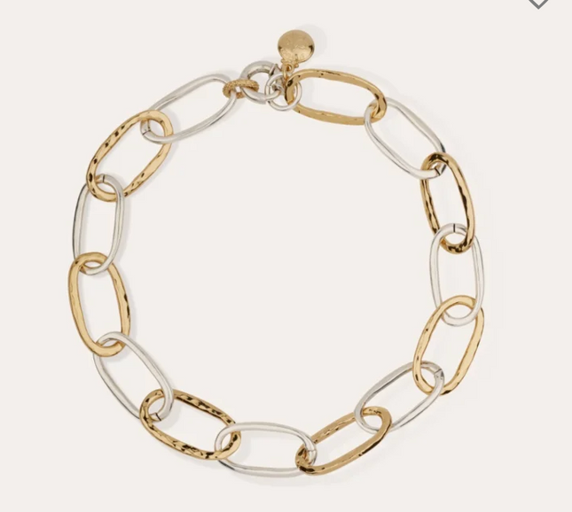 Collar de Malla Ovalada Bicolor