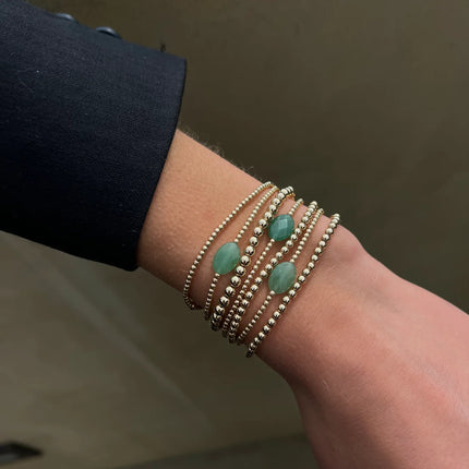 14K Gold Aventurine Bracelet