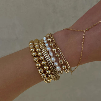 14k Gold Baroque Pearl Bracelet