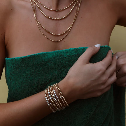2mm Gold Filled Bracelet and Sterling Silver Rondelle