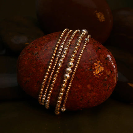 2mm Gold Filled Bracelet and Sterling Silver Rondelle