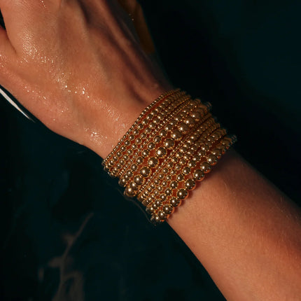 Pulsera de bolitas 14K gold filled para mujer resistente al agua