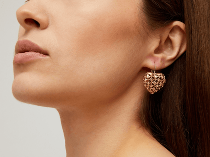 Pendientes De Corazón Con Diamantes De Imitación