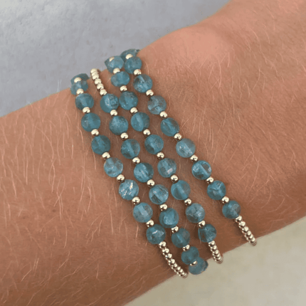 14k Gold Apatite Bracelet