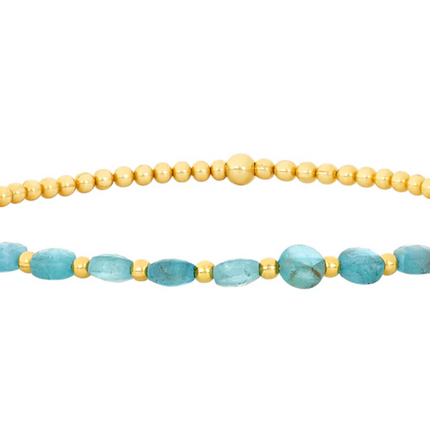 14k Gold Apatite Bracelet