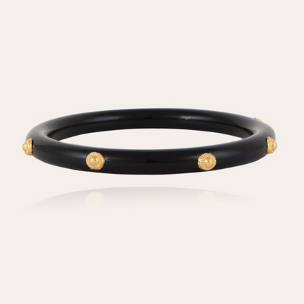 Pulsera Caftan Acetato Dorado (Verde Oscuro)