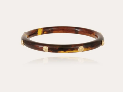 Pulsera Caftan Acetato Dorado (Marron)