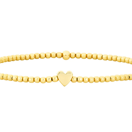 Pulsera Oro con Corazón 2 mm
