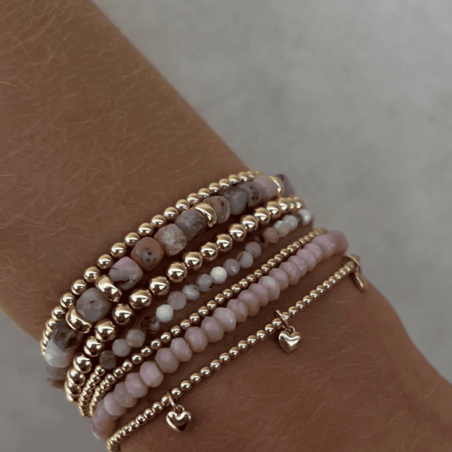 Pulsera Clásica Corazón 3 Charm