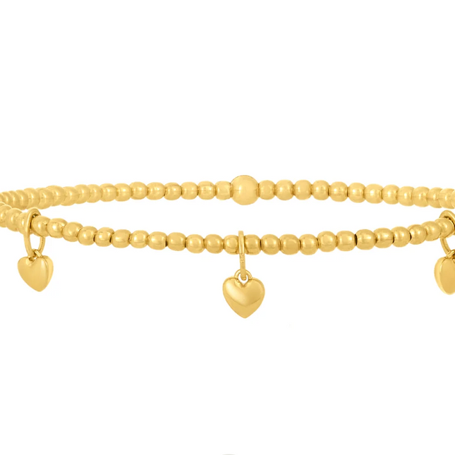 Pulsera Clásica Corazón 3 Charm