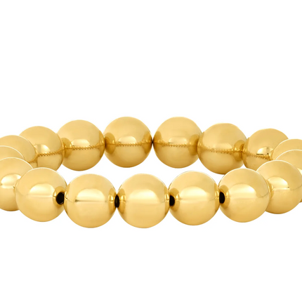 Pulsera de oro gold filled 14K para mujer con diseño llamativo de 10 mm