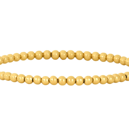 Pulsera 14K gold filled de 3 mm con brillo equilibrado y diseño minimalista