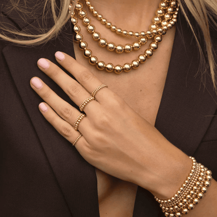 Pulsera dorada para mujer en oro 14K gold filled de 4 mm