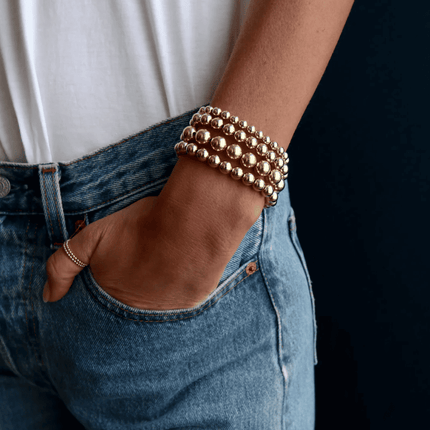 Pulsera dorada para mujer en oro 14K gold filled de 7 mm