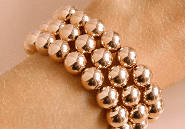 Pulsera Clásica Oro Rosa 10MM