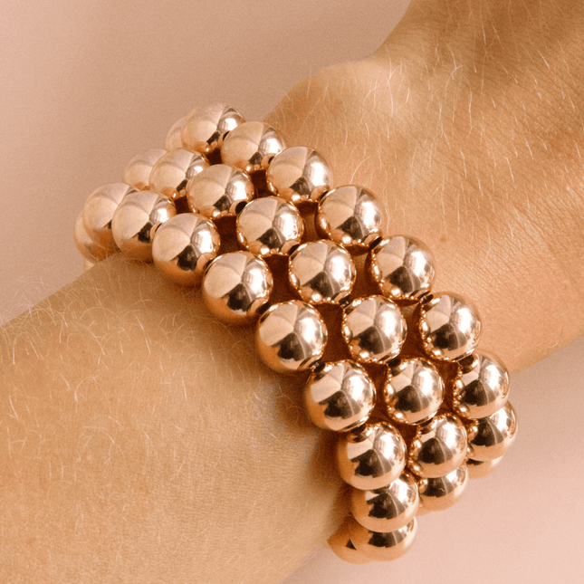 Pulsera Clásica Oro Rosa 10MM