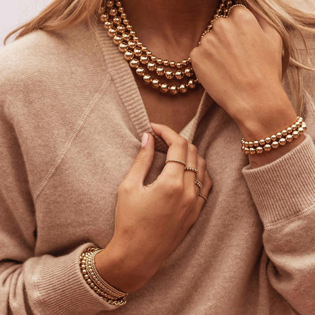 Pulsera Clásica Oro Rosa 3MM