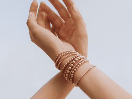 Pulsera Clásica Oro Rosa 4MM