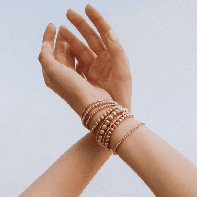 Pulsera Clásica Oro Rosa 4MM