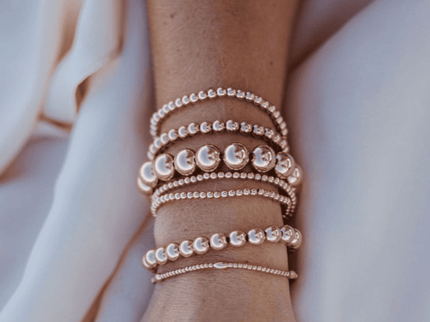 Pulsera Clásica Oro Rosa 7MM