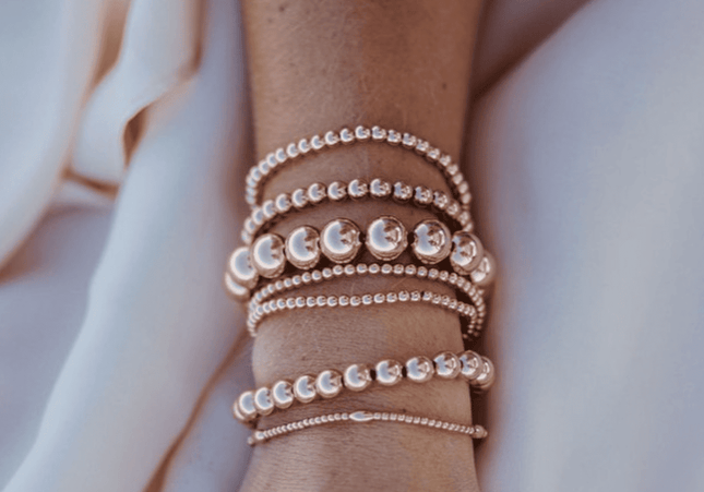 Pulsera Clásica Oro Rosa 7MM