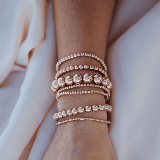 Pulsera Clásica Oro Rosa 7MM