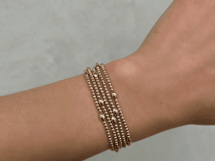 Pulsera Clásica Oro con Orzo Goldfilled 3MM