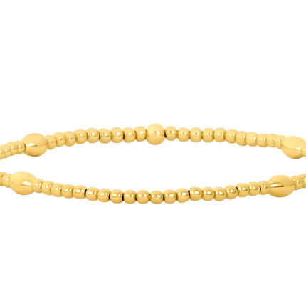 3mm Gold Bracelet and Orzo Gold Filled Pattern