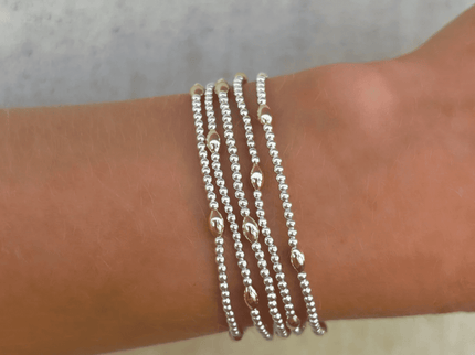 Pulsera Clásica Orzo Dorado 2MM