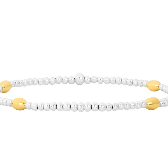 Pulsera Clásica Orzo Dorado 2MM