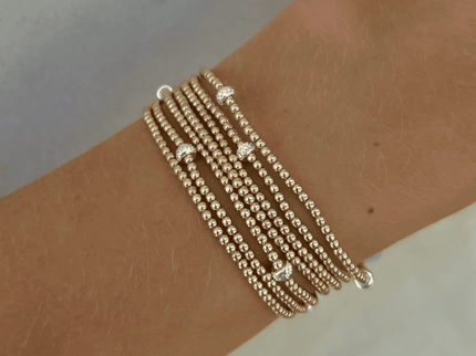 Pulsera Clásica Rondelle Plata 2MM