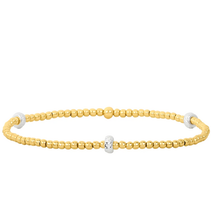 2mm Gold Filled Bracelet and Sterling Silver Rondelle