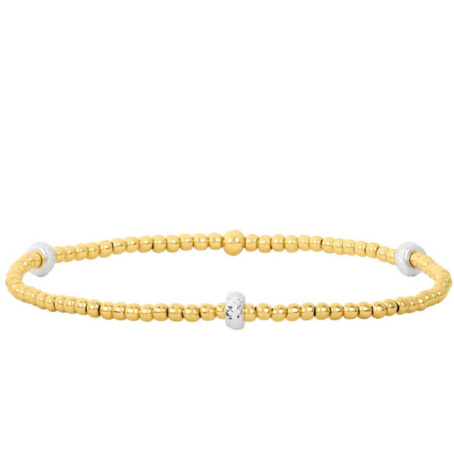 Pulsera Clásica Rondelle Plata 2MM