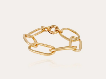 Pulsera De Malla Ovalada De Oro