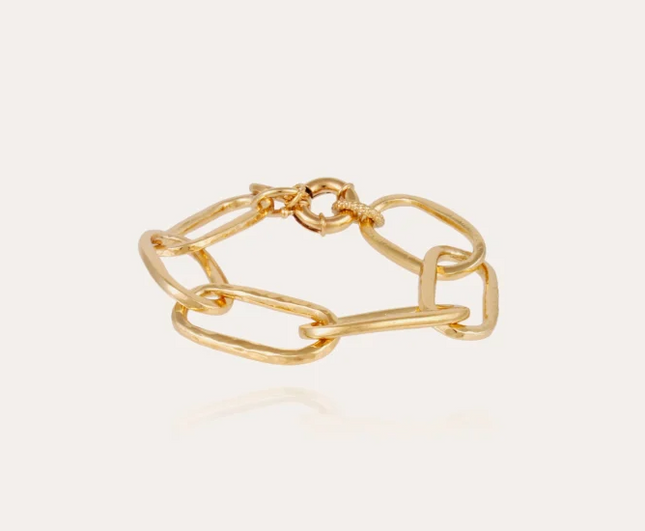 Pulsera De Malla Ovalada De Oro