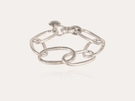 Pulsera De Malla Ovalada De Plata