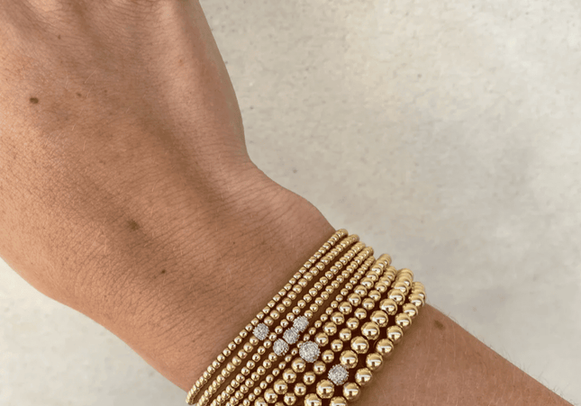 Pulsera Diamante Cuenta 2MM