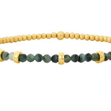 14k Gold Emerald Bracelet