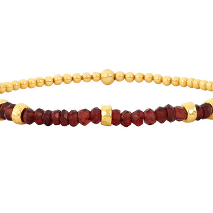 Garnet Bracelet in 14k Gold