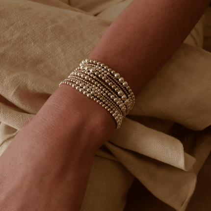 Gold and Silver 4mm and 5mm Gold Filled Bracelet