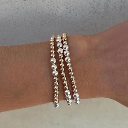 Gold and Silver 4mm and 5mm Gold Filled Bracelet