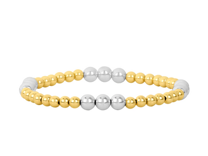 Pulsera Mix 4MM Oro y Plata 5MM